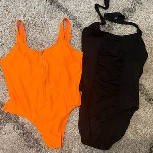 6 - one piece bathing suit’s. Sz Large.